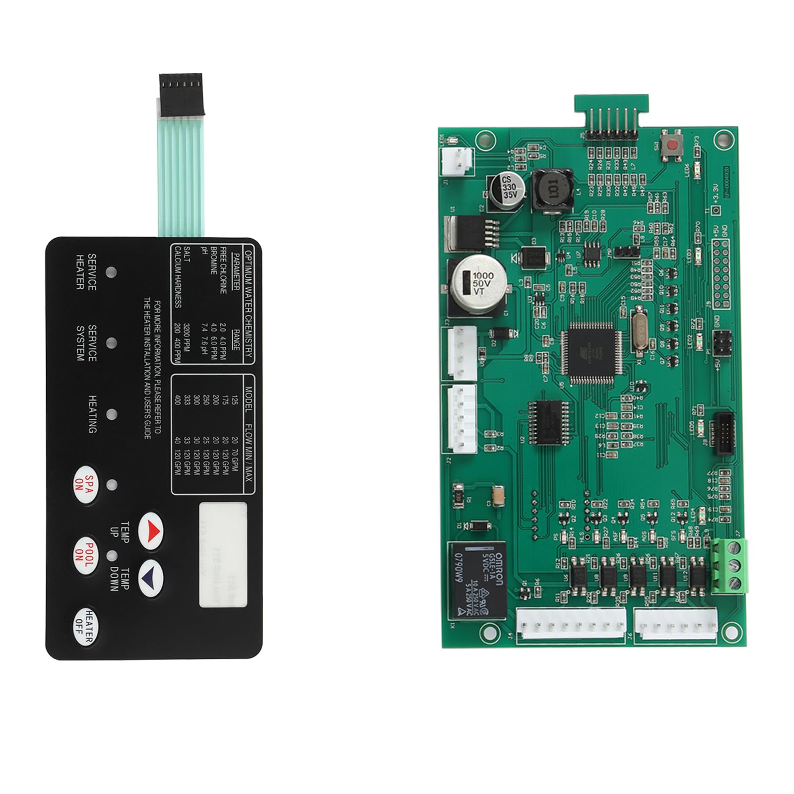 Photo 1 of 42002-0007S Control Board Kit w/Membrane Pad - Replacement for Pentair MasterTemp & Sta-Rite Max-E-Therm NA/LP Pool Heaters