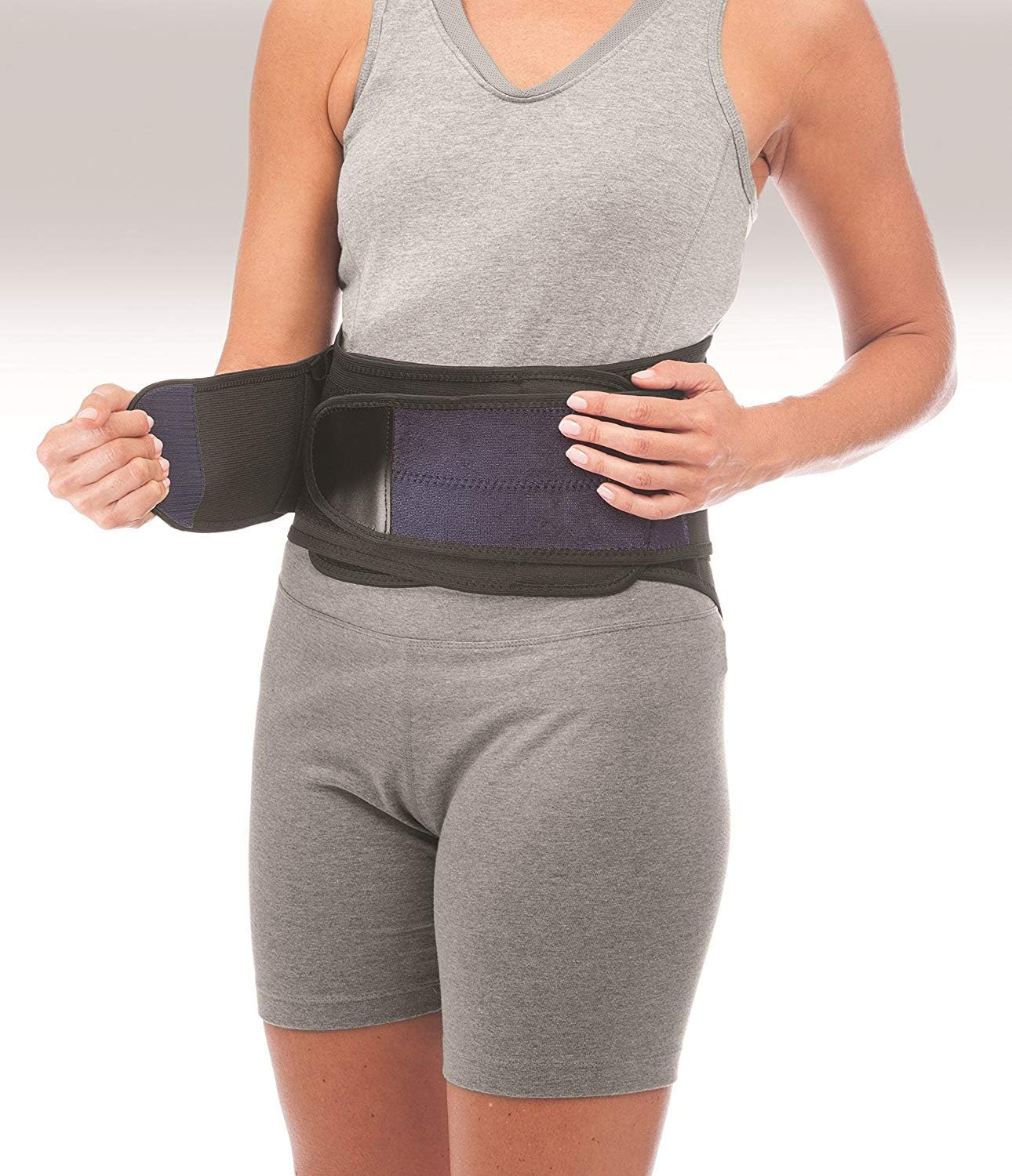 Mueller Lumbar Support Back Brace with Removable Pad, Black S/M: Health & Personal Care