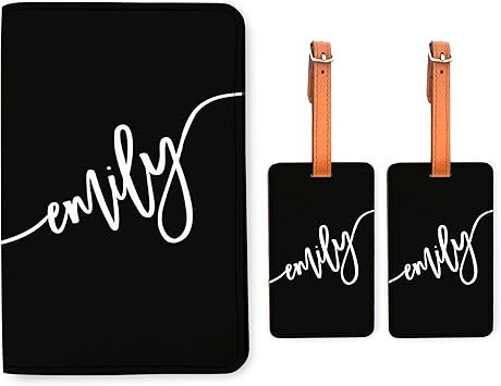 Cute passport holder and luggage tag set Clearance