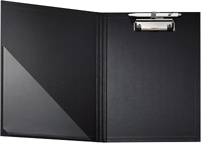 Exacompta 18291E Clipboard with Coated Flap A4 23x32cm Black Balacron