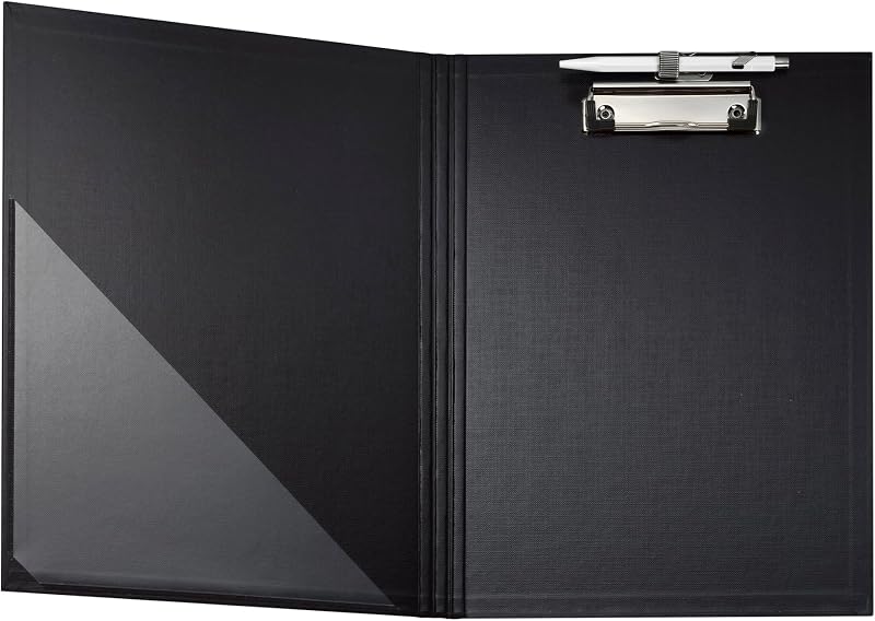 Exacompta 18291E Clipboard with Coated Flap A4 23x32cm Black Balacron