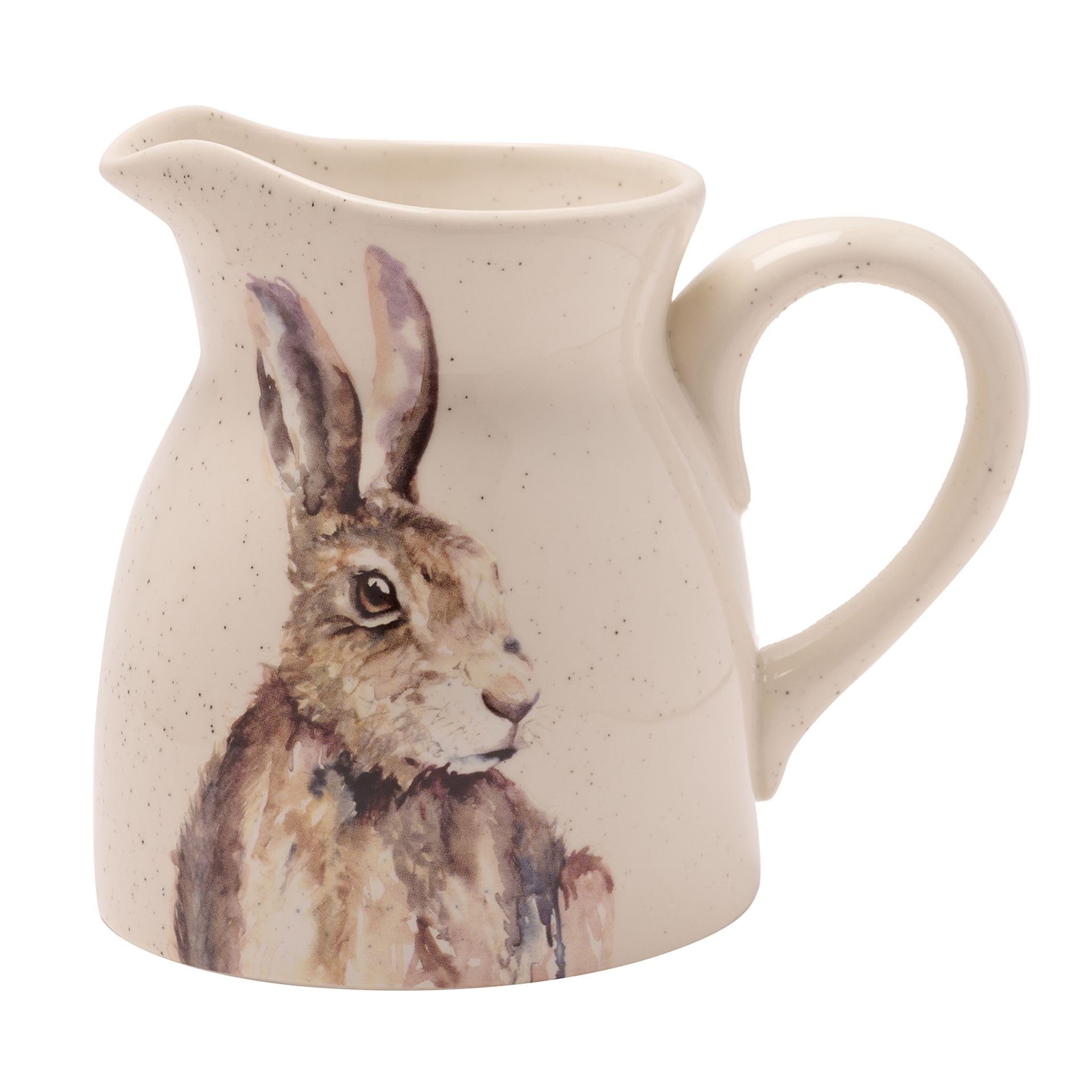 Meg Hawkins Ceramic Country Hare Jug/Pitcher - Cream, Natural, Brown - 21 cm