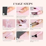 SAVILAND Acrylic Nail Kit 3 Colors Powder & Liquid Set Pink Nude Clear view 6
