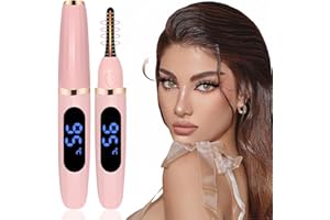 ACAVADO Heated Eyelash Curler, Heated Lash Curler with Led Display Electric Eye lash Curler 3 Temp Settings for Makeup Tools for Achieving A Natural Curl and Long Lasting Eyelashes, Designed for Women, Pink