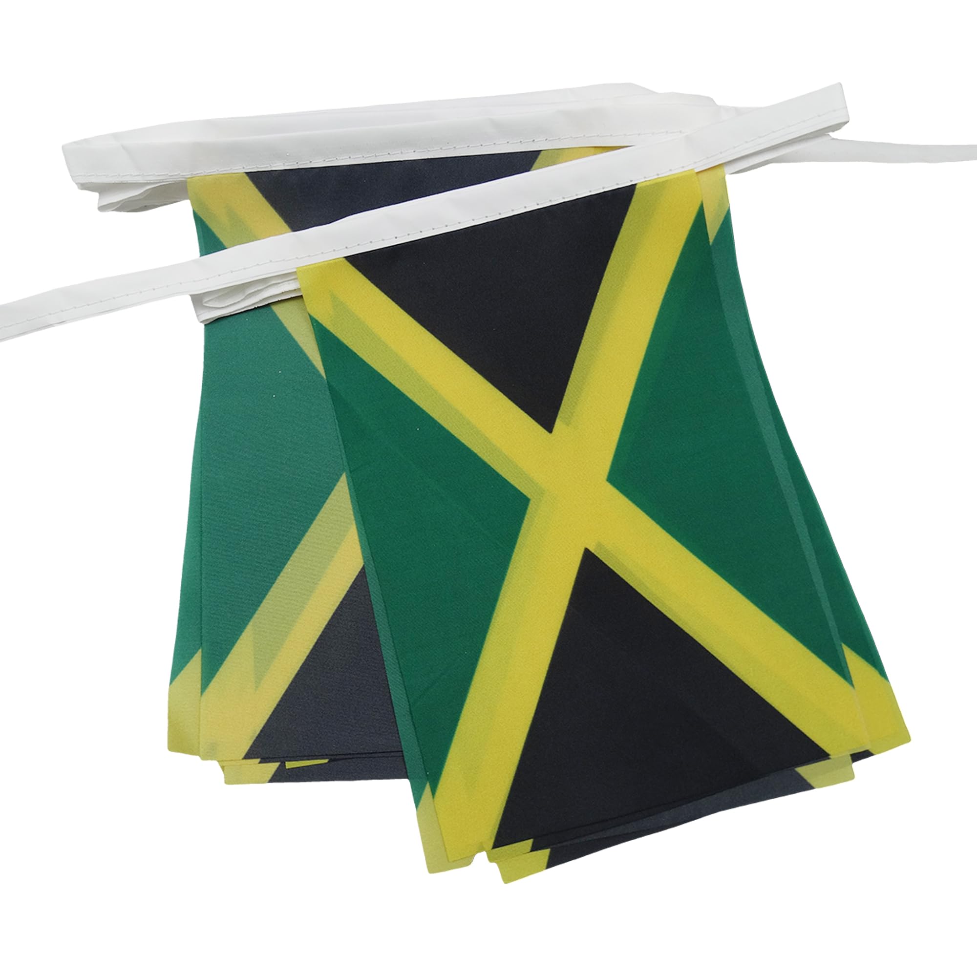 AZ FLAG Jamaica Bunting Flag, 20 Ft Garland with 20 Small Jamaican Flags 8'' x 6'', 100% Polyester String Pennant, 6 meters — image 1