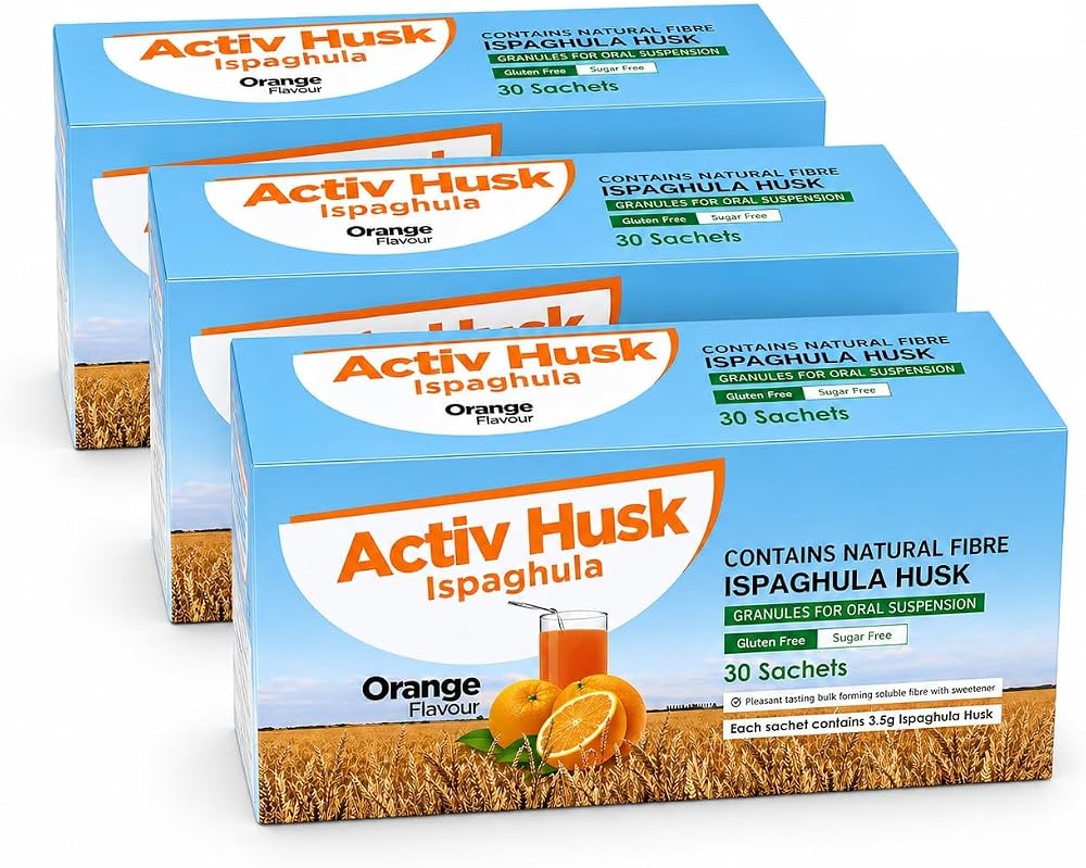PuroSure Activ Husk Ispaghula Husk Orange Drink Sachets Pack of 30