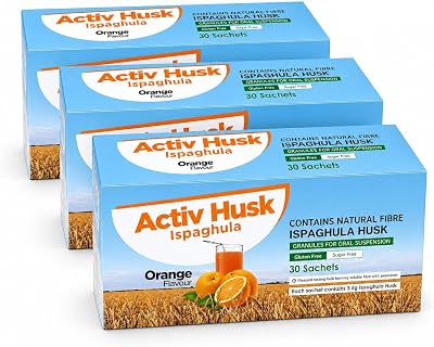 PuroSure Activ Husk Ispaghula Husk Orange Drink Sachets Pack of 30