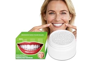 XLMCWT Tooth Repair Kit, Moldable False Teeth Beads for Temporary Fix for Missing or Broken Teeth, DIY Thermoplastic Beads