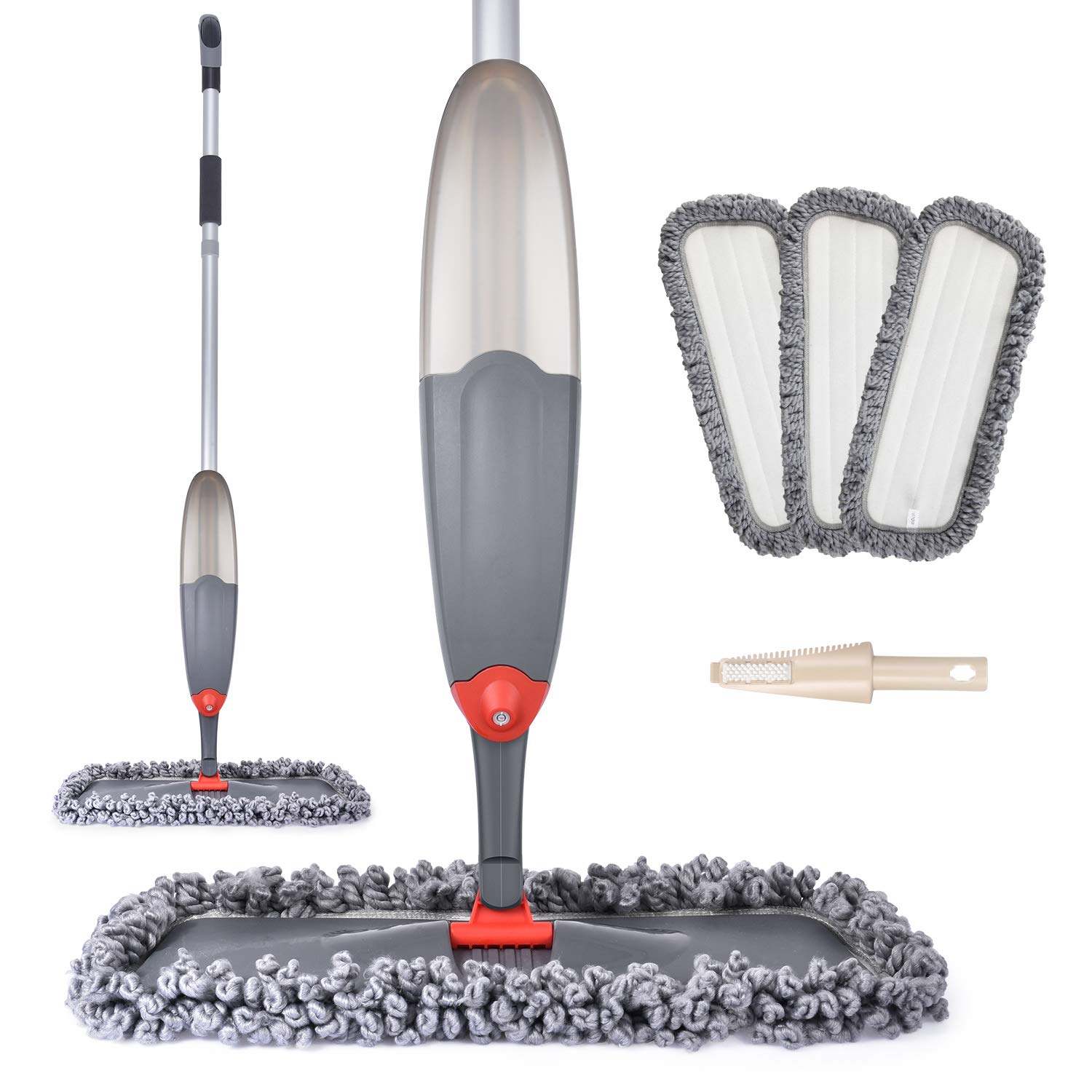 Spray Mops for Floors, Domipatrol Microfibre Flat Floor Mop with Spray