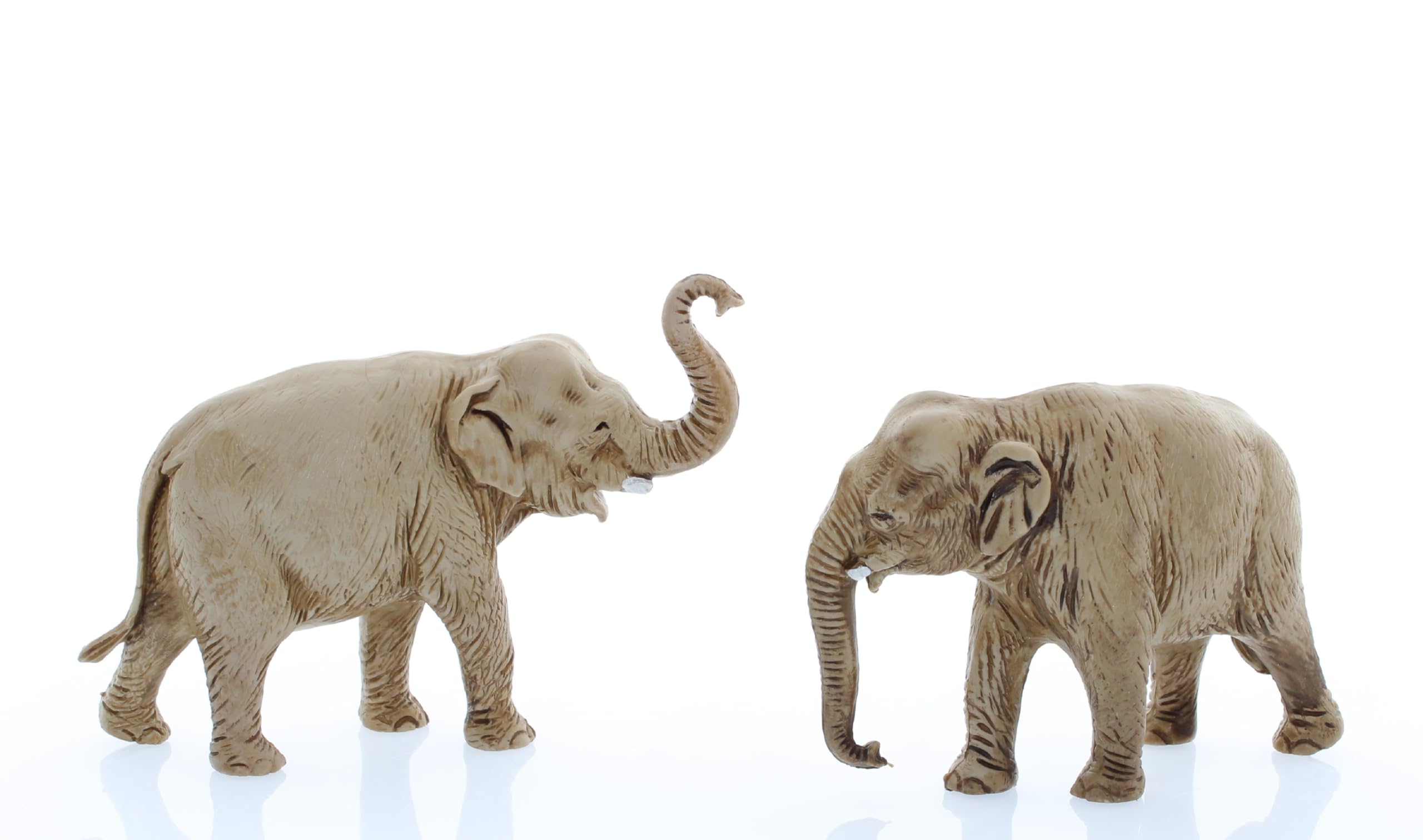 Moranduzzo 2 Assorted Elephants, Average Height 2.01 in – For 1.38 in Crib Scale 1:50 – MICRO 3.5 – Unbreakable Hand-Painted Figurines, Sculptor M. Landi, Made in Italy