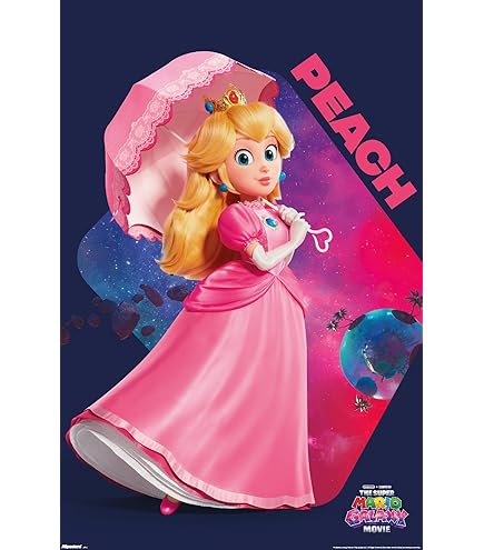 Amazon.com: Super Mario Bros. - Gaming Poster (Princess Peach
