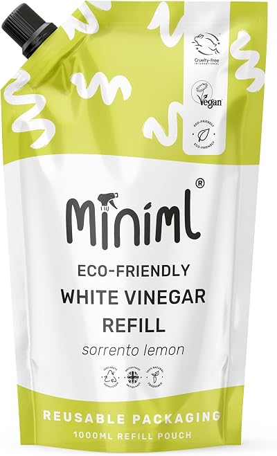 Miniml Eco White Vinegar Cleaning Lemon 1L Refill Multi-Surface