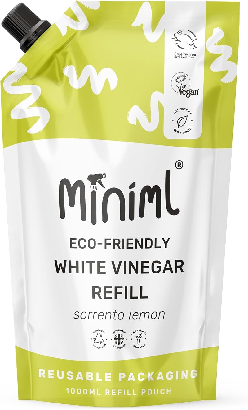Miniml Eco White Vinegar Cleaning Lemon 1L Refill Multi-Surface