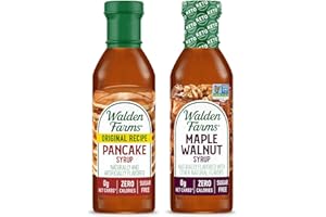 Walden Farms Syrup Variety Pack – Pancake & Maple Walnut – Zero Calorie, Sugar-Free, Low Carb, Keto-Friendly, Gluten-Free, Vegan – 12 oz Bottles (Pack of 2)