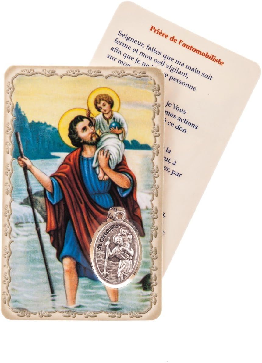 Carte de Prière Plastifiée avec Médaille Argentée Saint Christophe Amazon.fr Cuisine & Maison Carte de Prière Plastifiée avec Médaille Argentée Saint Christophe Amazon.fr Cuisine & Maison