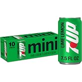 7UP Lime Lemon Soda, 7.5 Oz Mini Cans, 10 Count