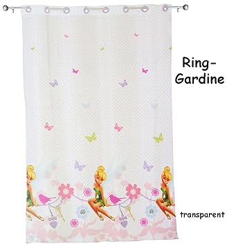 Vorhang / Fertig Gardine aus Chiffon   Disney Fairies Tinkerbell 
