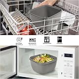 Greentainer 52 OZ to Go Salad Container Lunch Box BPA-Free 3-Compartment Grey view 4