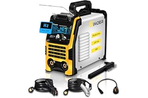 S SIMDER SSIMDER Stick Welder with Pulse ARC 140A ARC/PULSE Stick/LIFT TIG 3 in 1 Welding Machine 110V/220V Pulse Frequency Adjustable Hot Start ARC Force VRD MMA Portable Welder Machine with LCD IGBT Inverter