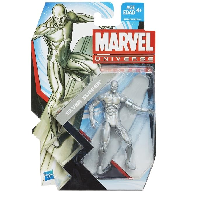 Hasbro Marvel Universe Series 1 Action Figure 003 Silver Surfer 375 Inch - 