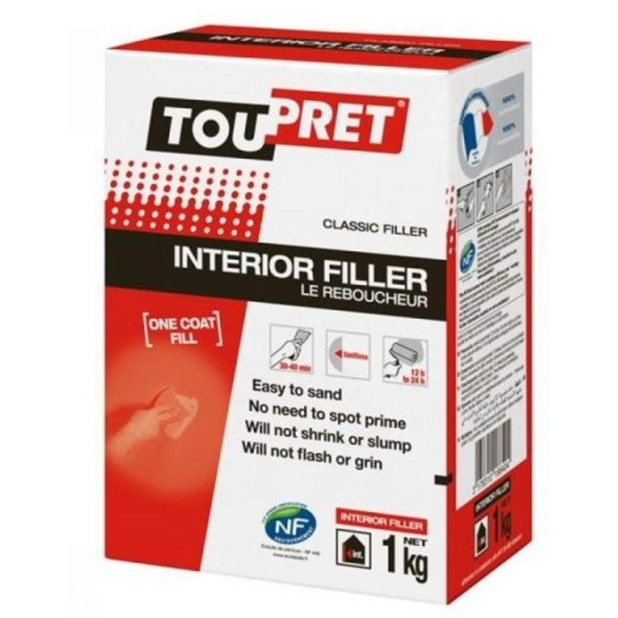 TOUPRET Interior Filler - Powder - Le Reboucheur 2KG - 86602