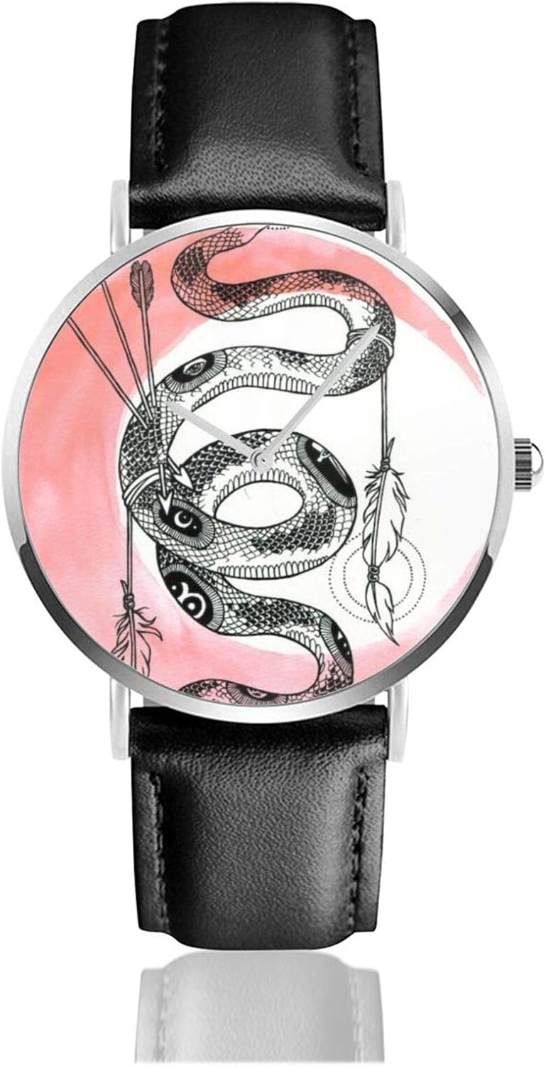 Injured Snake Wristwatch Timer Sports Teens Students Watch Quartz