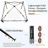 Eagle Peak Flex Ultra Compact 1.2x1.2 m Pop-Up Canopy Sun Shelter Changing Room view 6
