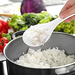 2PCS Plastic Rice Serving Spoon White Non-Stick