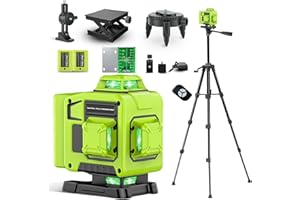 Laser Level with Tripod, CinusLinus Laser Level 360 Self Leveling with 165ft Green Laser, for Construction and Picture Hangin