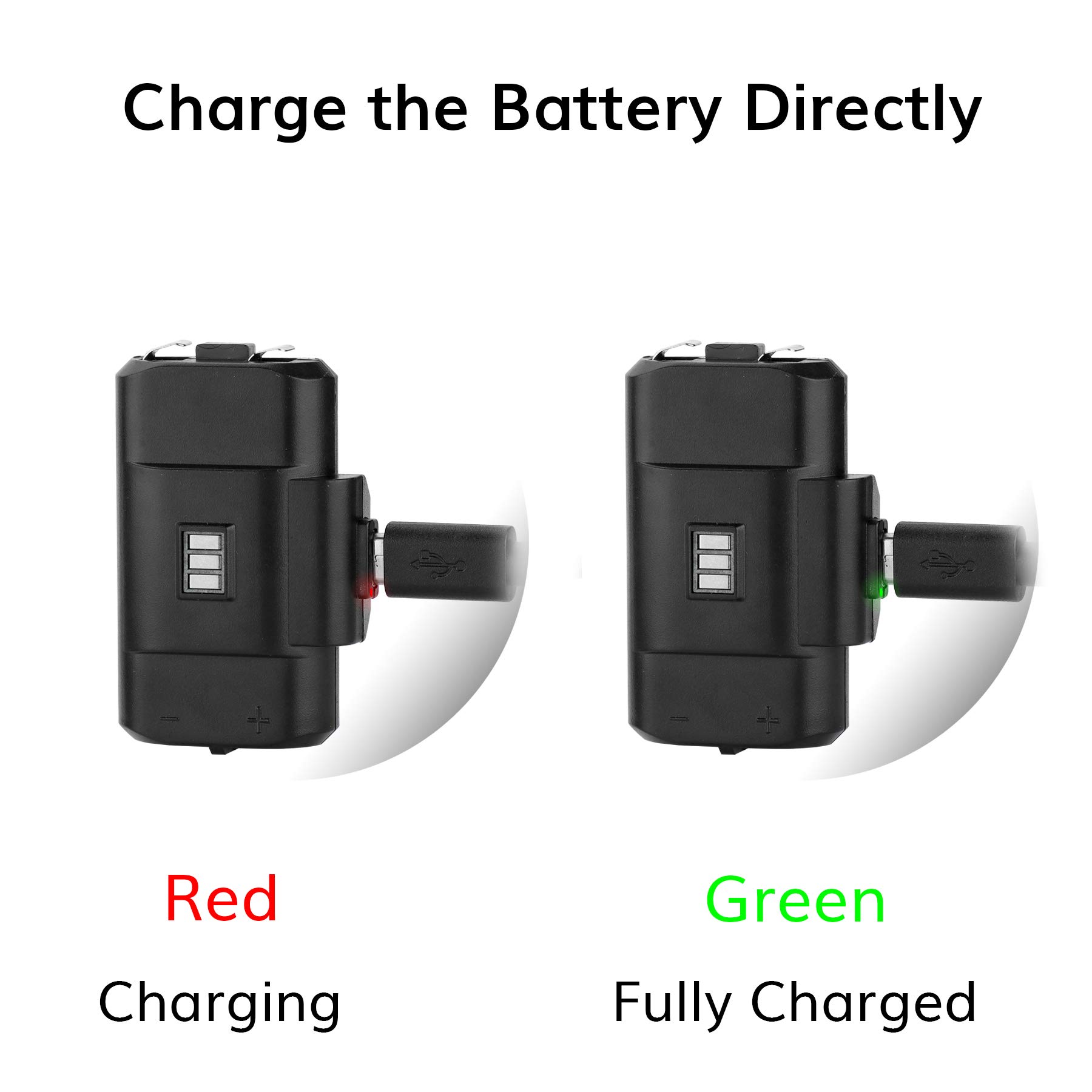 RTop Controller Battery Pack for Xbox Series X|S, Xbox One/One X/One S Elite, 2 Pack 1100mAh Rechargeable Battery Pack for Xbox Series X/Xbox Series S/Xbox One/Xbox One X/Xbox One S Elite Controller