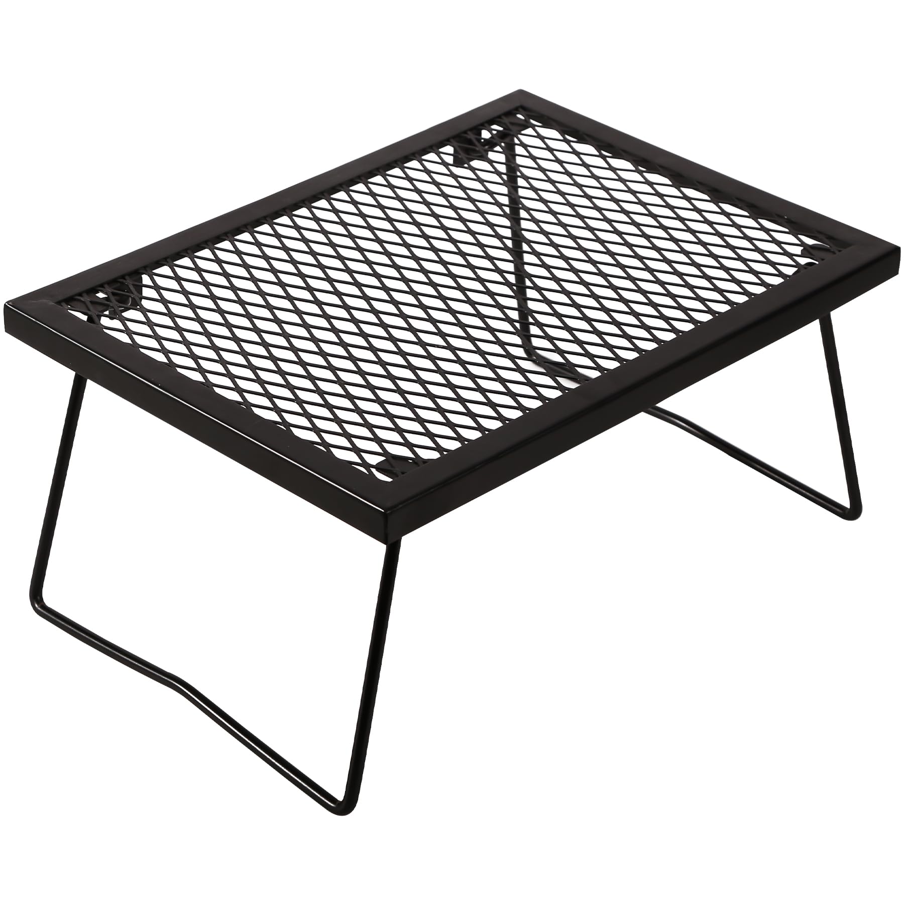 REDCAMP Folding Campfire Grill Grate, 43x31cm Portable Heavy Duty Steel Mesh Grill, Camping BBQ Grate for Outdoor Cooking Over Fire Picnic Backpacking
