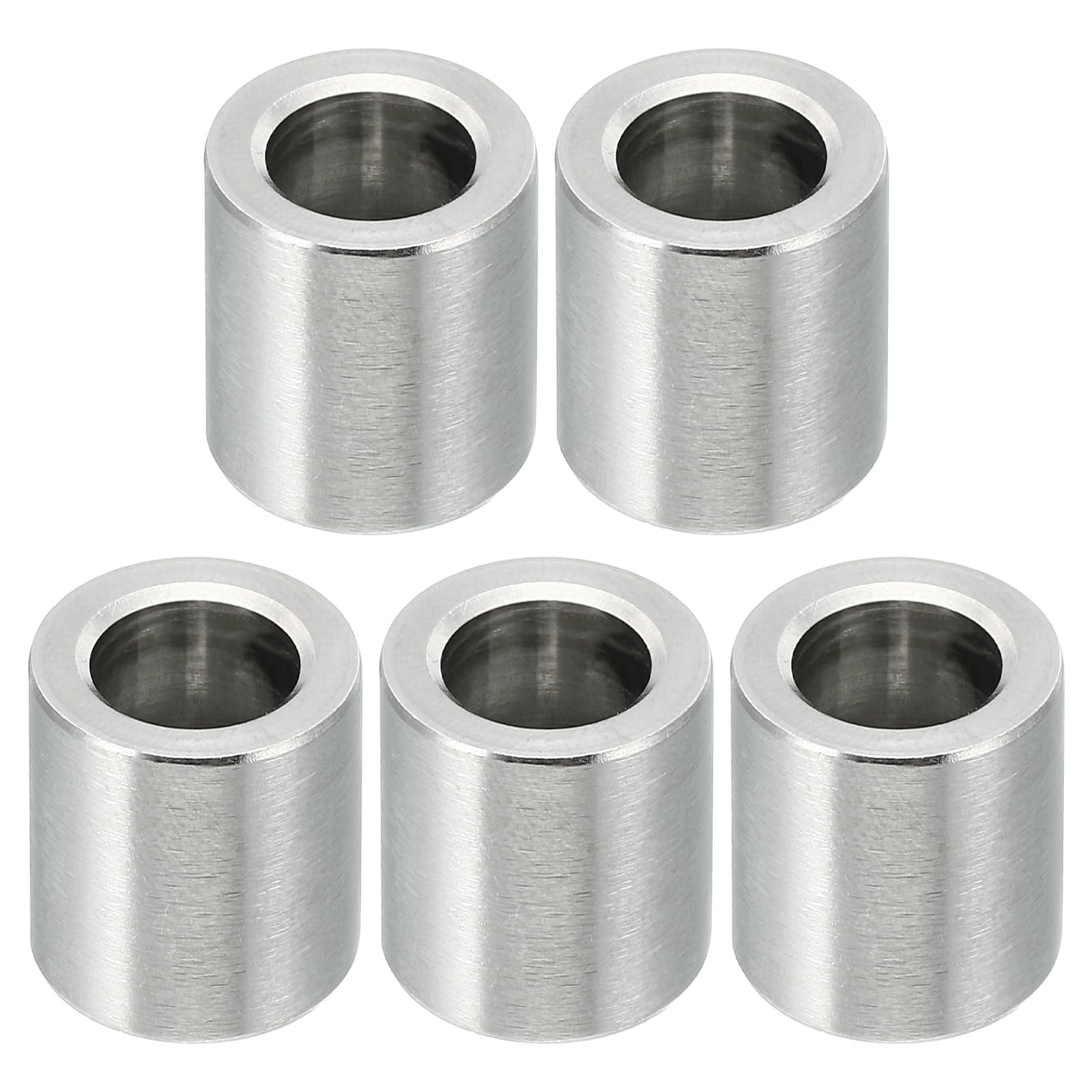 PATIKIL M10 Stainless Steel Spacers, 5 Pcs Metal Spacer Stainless Steel 10.2mm ID x 16mm OD x 16mm L Spacer Screw Standoff Round for 3/8" M10 Screw Bolts