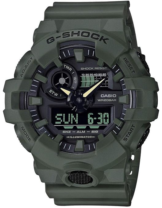 Casio Men's 'G-Shock' Quartz Resin Sport Watch, Color: Grey (Model