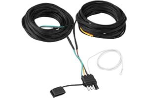 4 Pin 5 Wire Trailer Wiring Harness 22FT for Rewiring Trailer Both-Side Taillights, Boat Trailer Wiring Harness, 5 Wire 4 Pin