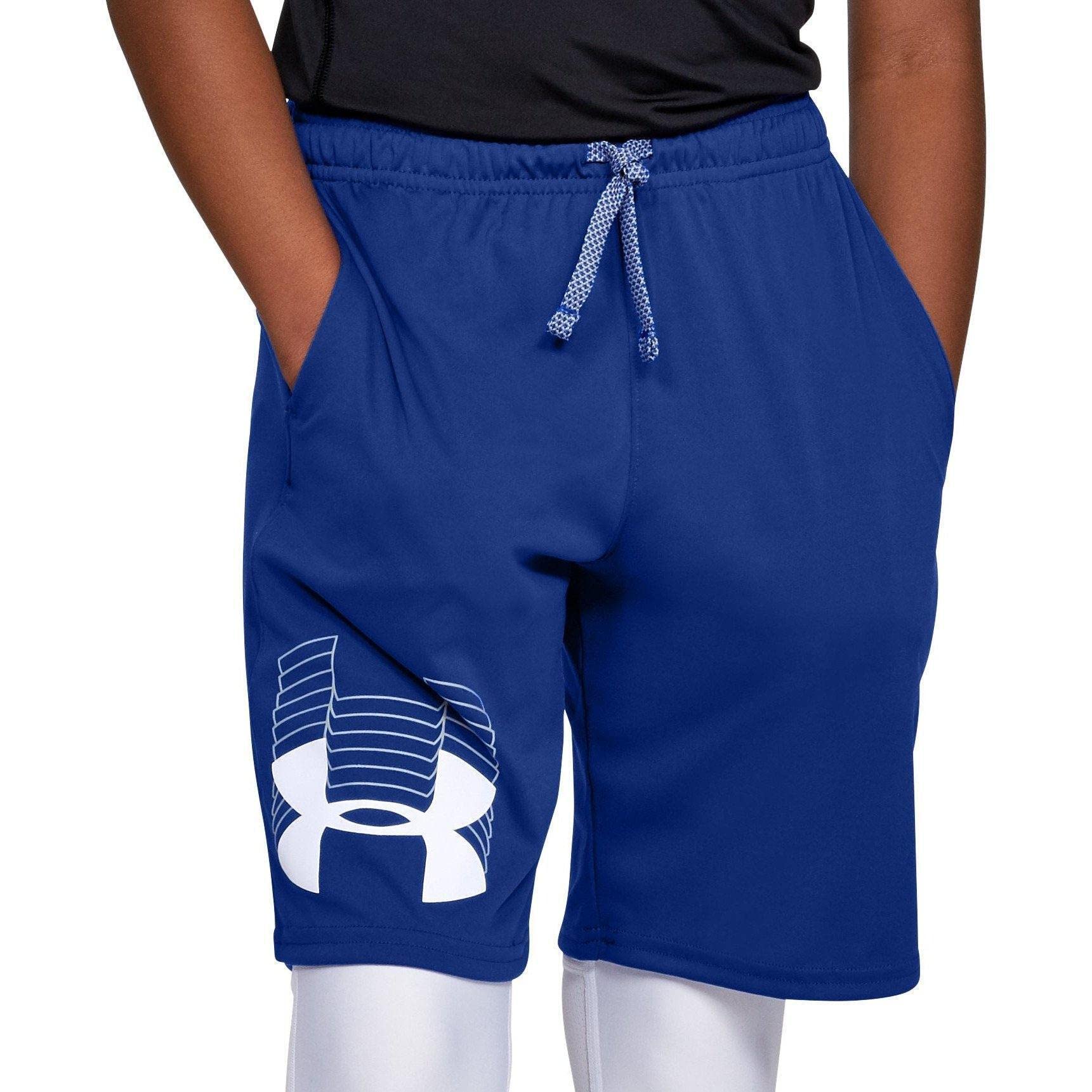 Under Armour Prototype Logo Short, Boys Blue, Royal / / White (400), YXS