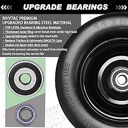 Upgrade 11x6.00-5" Flat Free Tires,2Pcs Solid