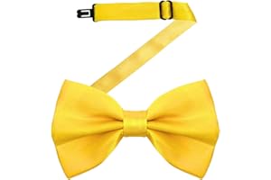MDSTYLE Bow Ties for Men Pre-Tied Adjustable - Classic Men's Bow Tie - Tuxedo Wedding Formal Bowtie Solid Color Bowties