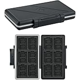 36 Slots Memory Card Case Water-Resistant Anti-Shock Memory Card Wallet for 24 Micro SD SDXC SDHC TF Cards and 12 SD SDXC SDHC Cards