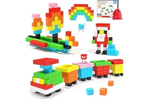 Hiwawind 40pcs Magnetic Blocks -Ideal Gifts for 3 4 5 6 Year Old,STEM Learning Toys for 3-5 Year Old Boys & Girls, Safe & Strong Building Blocks with ASMR Sounds,Classroom Must Haves