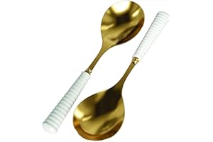 Portmeirion CP1122-XG Sophie Conran Gold Pair of Salad Servers, Stainless Steel