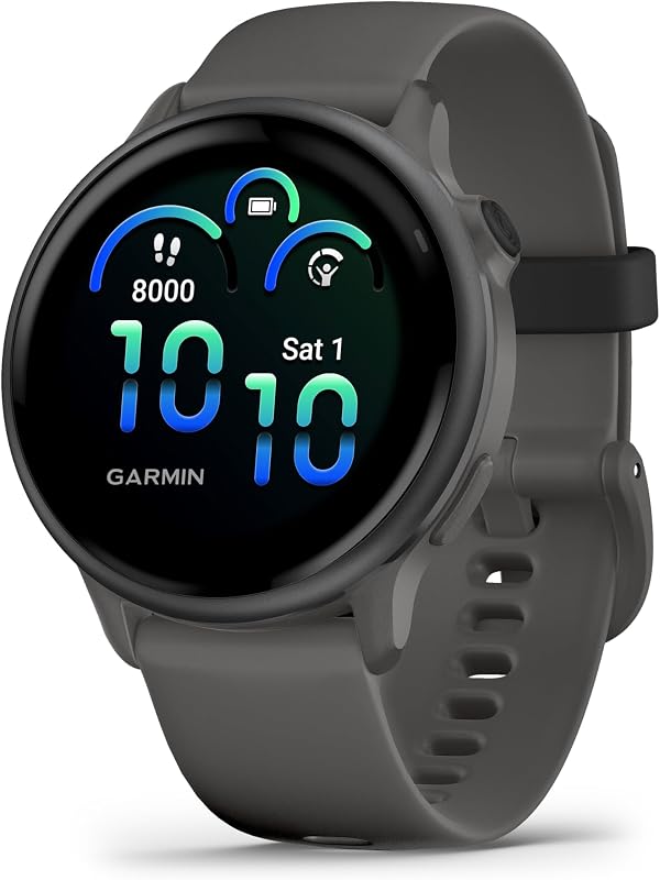 Vívoactive 6, Relógio Inteligente com GPS, Ecrã AMOLED, Funcionalidades de Saúde, Treinos de Mobilidade, Treino Avançado do Sono e até 11 dias de autonomia, Cinzento, Exclusivo da Amazon