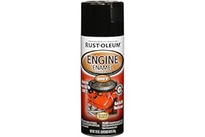 Rust-Oleum 248932, Gloss Black, 12 oz, Automotive Engine Enamel Spray Paint, 12 Ounce (Pack of 1)