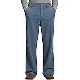 Susclude Mens Corduroy Dress Pants Baggy Wide Leg Old Money Casual Slacks Loose Fit Elastic Waist Stylish Vintage Trousers