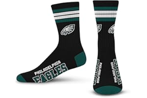 For Bare Feet Men's NFL 4-Stripe Deuce Performance Crew Socks