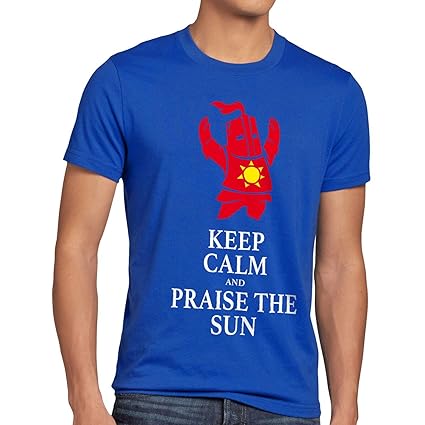 CottonCloud Keep Calm and Praise The Sun Herren T-Shirt Sunbro Solaire