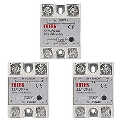 Coliao 3pcs SSR-25AA Solid State Relay AC to AC