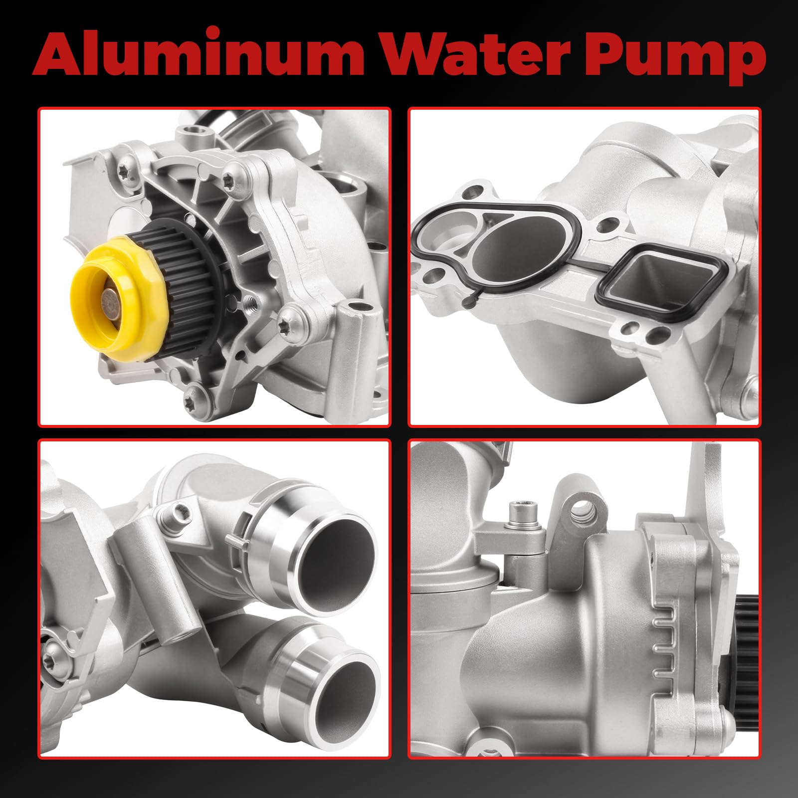 Condition photo showing New/Like New for aluminum water pump with belt 2.0l l4 compatible with a3 a4 a5 a6 q3 q5 tt passat jetta golf gti eos