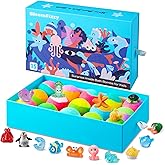 Sea Surprise Bath Bombs for Kids, 15 Pack Organic Fizzy Bath Bombs Gift Set with Hidden Ocean Toys, Gentle & Scented, Kid-Safe & Fun Bath Time, Ideal Christmas Gift & Stocking Stuffer for Kids