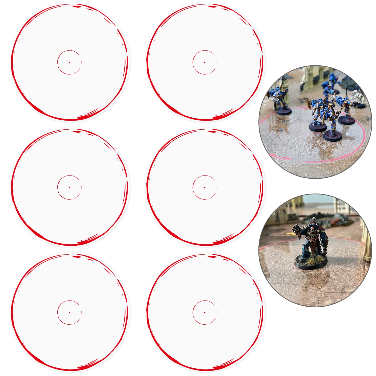 Jucoci Objective Point Markers 6PCS Set Objective Marker Compatible with Wargame, Warhammer 40k (Miniature Not Included) (Red) β image 1