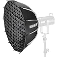 NEEWER 65 cm Bowens Mount Parabolic Softbox Dodecagon, Quick Release Soft Box with Diffusers/Grid/Bag for Video Light Strobe CB60 CB200B MS60C MS150B S101 Vision 4 Q4 Compatible with Godox, NS6P